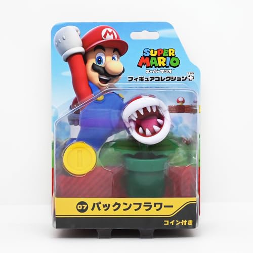Sanei Boeki Super Mario Figure Collection Plus Pack'n Flower with Coin FCP-007