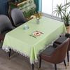 Fabric Waterproof Oiling Tablecloth Lamb Leather Sense Solid Color Tablecloth Household Light Luxury High-end Tablecloth Placemat