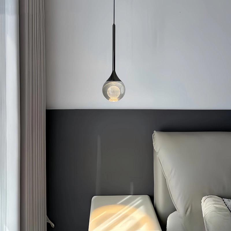 Modern Minimalist Crystal Pendant Light for Bedroom, Dining, and Living Room
