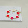 15mm High Version Of Five Flowers Lucky Four-Leaf Clover Bracelet 18k No Colour Loss Double-Sided Shell Bracelet