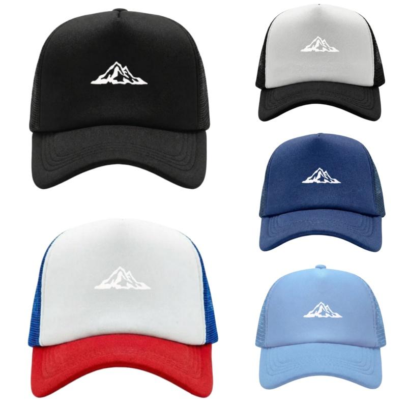 Mountain Range Printed Adjustable Baseball Cap Classic Snapback Dad Hat Breathable Mesh Hat Golf Fishing Outdoor Sun Cap