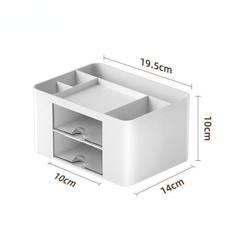 Creative Transparent Drawer Storage Box Desktop Cosmetics Organizer Student Large Capacity Pen Holder School Office Stationery Supplies ADM