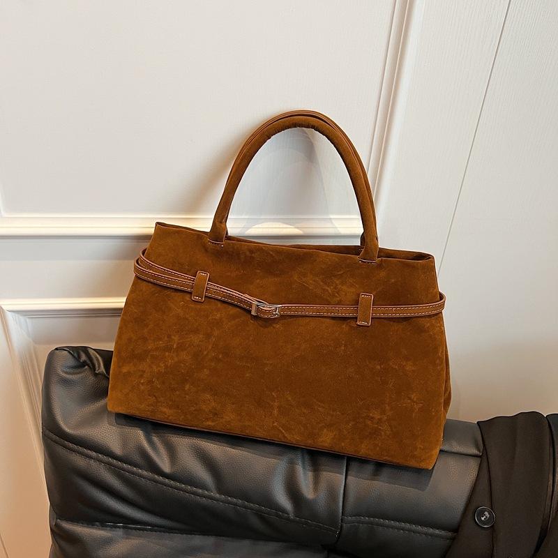 Suede Bag Women's Large-capacity New Autumn and Winter Casual Versatile Handbag Commuter Tote Bag
