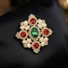 Coat Brooch Accessory Dazzling High-Saturation Imitation Gemstones Faux Pearls Inlaid