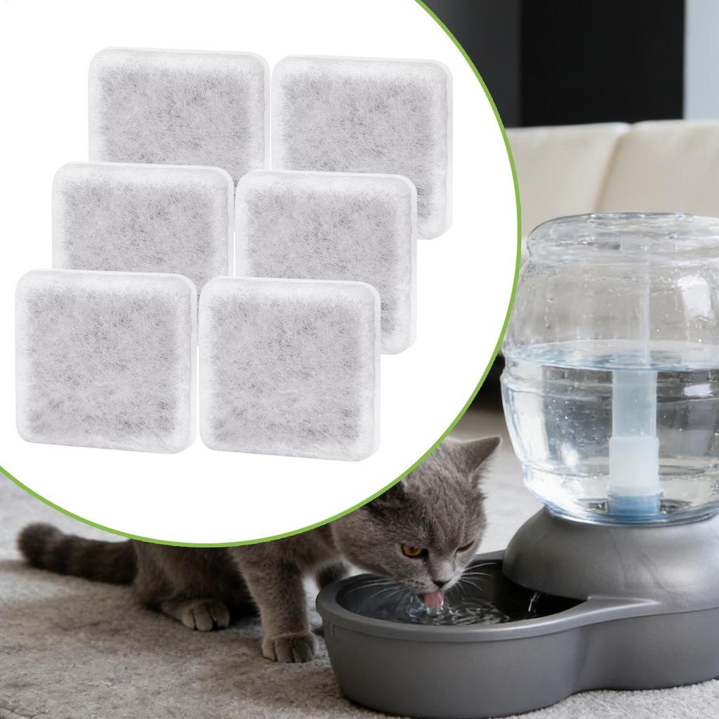 Cat Water Fountain Filter Leak-Proof Multifunctional Cat Water Fountain Replacement Charcoal Filter For Small Large Puppy Kitten