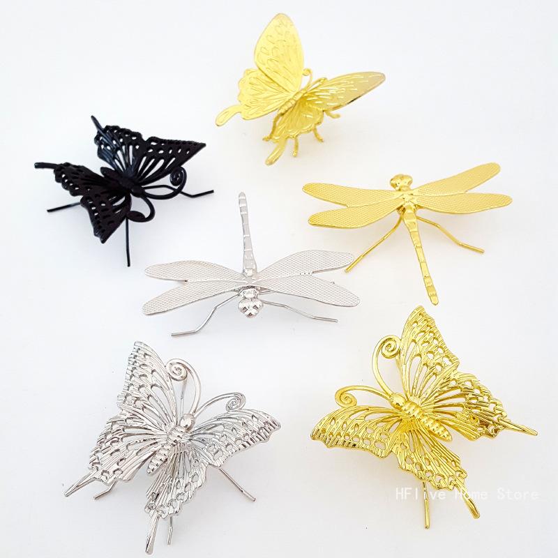 

1 шт. ретро сплав стрекоза бабочка маленькие украшения офис кабинет настольный насекомое ручка держатель украшение домашний декор