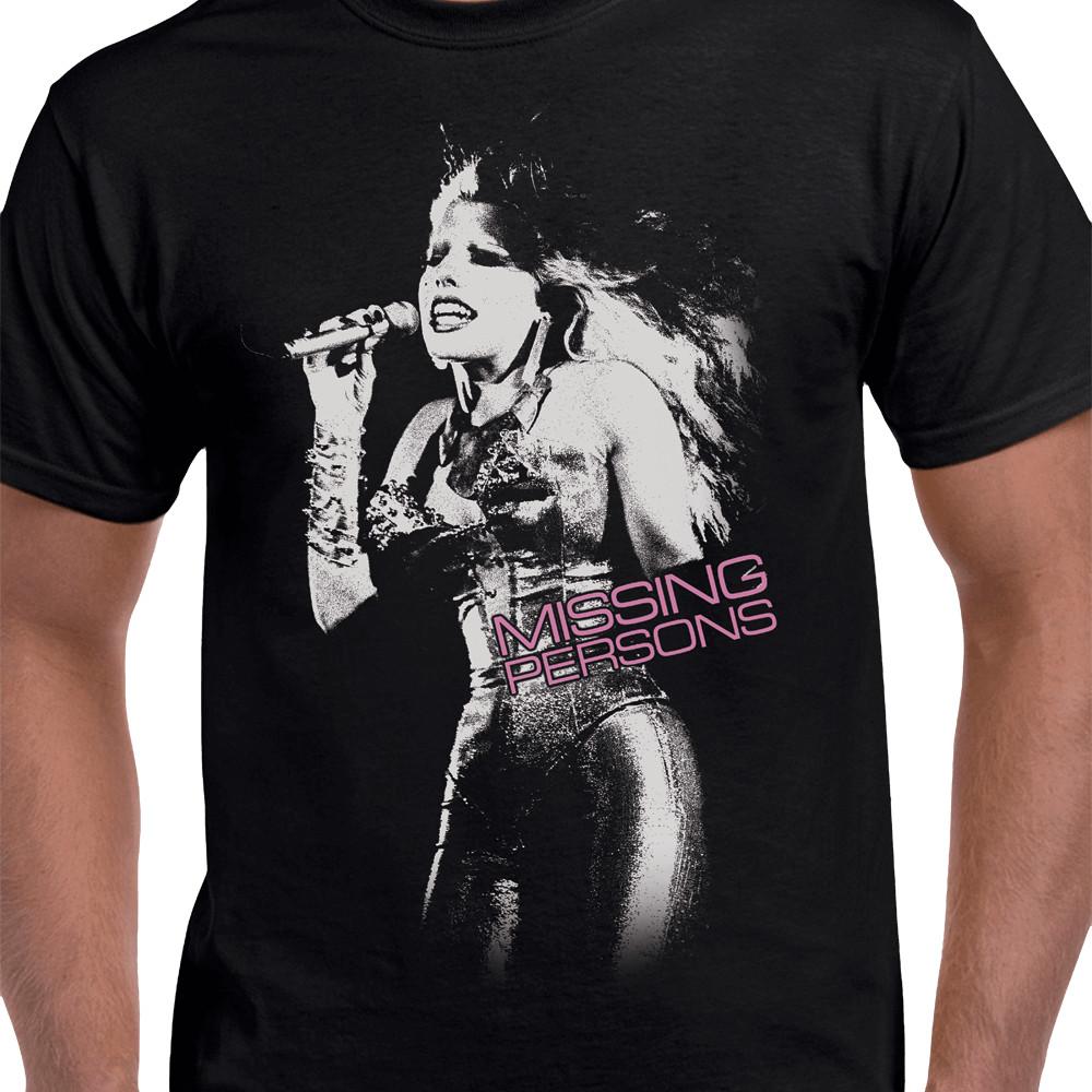 Vtg Missing Persons Band Live In Tour Cotton Black Full Size Unisex Shirt TU196 XXXXL