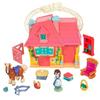 Official Disney Store Belle Cottage Micro Micro Toy Belle and Philip Micro Portable Travel Toy Playset with Travel Toy with Surprise Playset, Set,