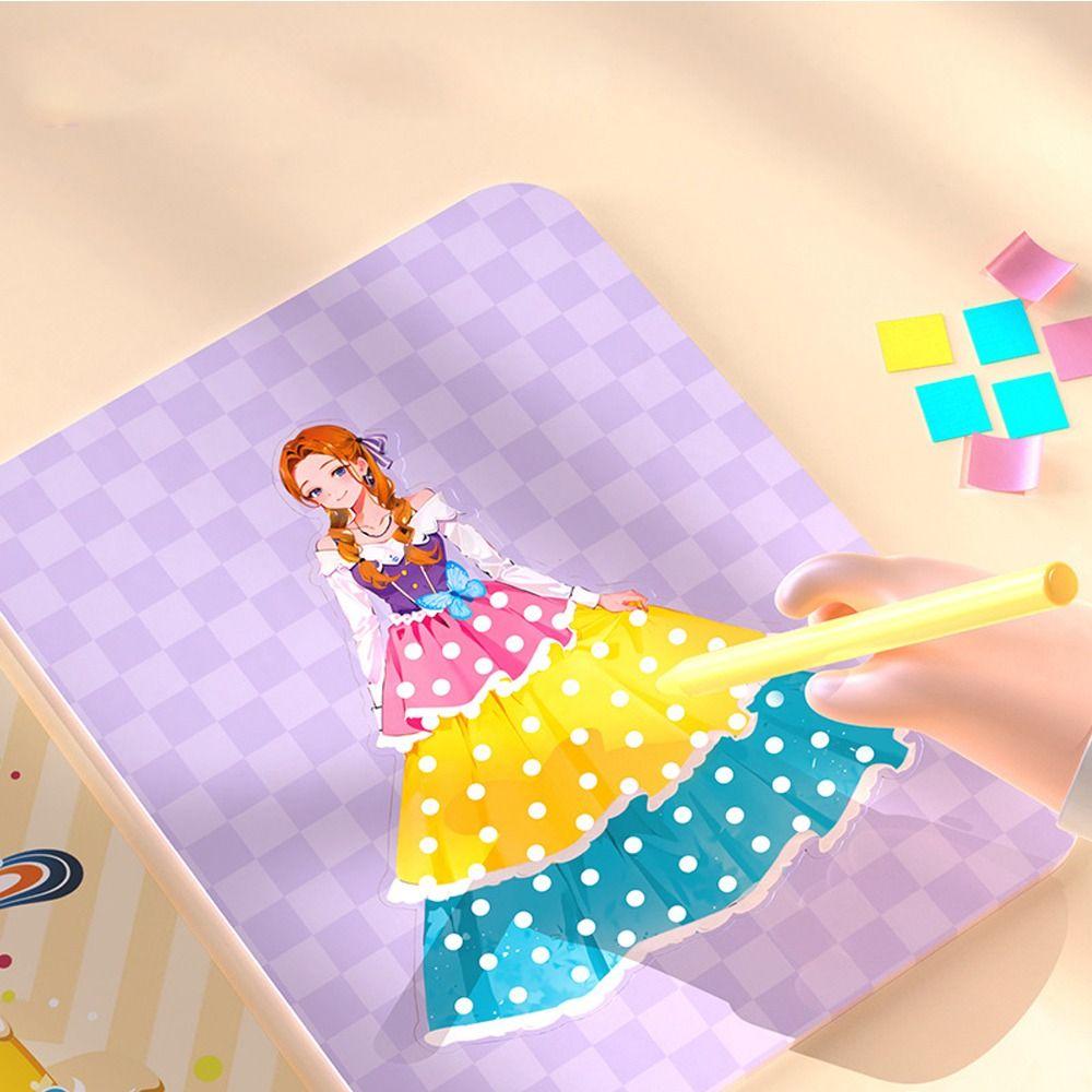 

Paper Hand-Painted Dress-up Poking Cloth Poke Painting Sticker Funny Dress-up Game