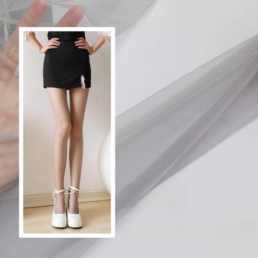 Mesh Grey Pantyhose Solid Color Ultrathin Stockings Simple Silk Stockings  Women
