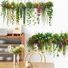 Pegatinas de Pared de Enredaderas Colgantes Plantas Verdes Hojas Pegatina de Pared Extraíble Pelar y Pegar Murales Artísticos de PVC para Sala de Estar Dormitorio Aula Cocina