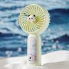 Handheld Fan Cartoon Panda Design Mini Portable USB Rechargeable Fan with Hanging Buckle Lightweight Quiet Motor Multiple Wind Speeds Cooling Fan