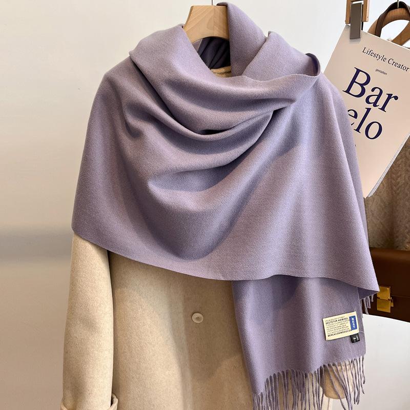 New scarf women's winter versatile shawl imitation cashmere warm high-end couple scarf