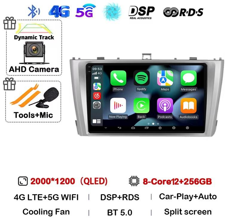 Android 14 Carplay Auto For Toyota Avensis 3 2008 2009 2010 2011 2012 2013- 2015 Car Radio Multimedia Stereo Player GPS 4G WIFI