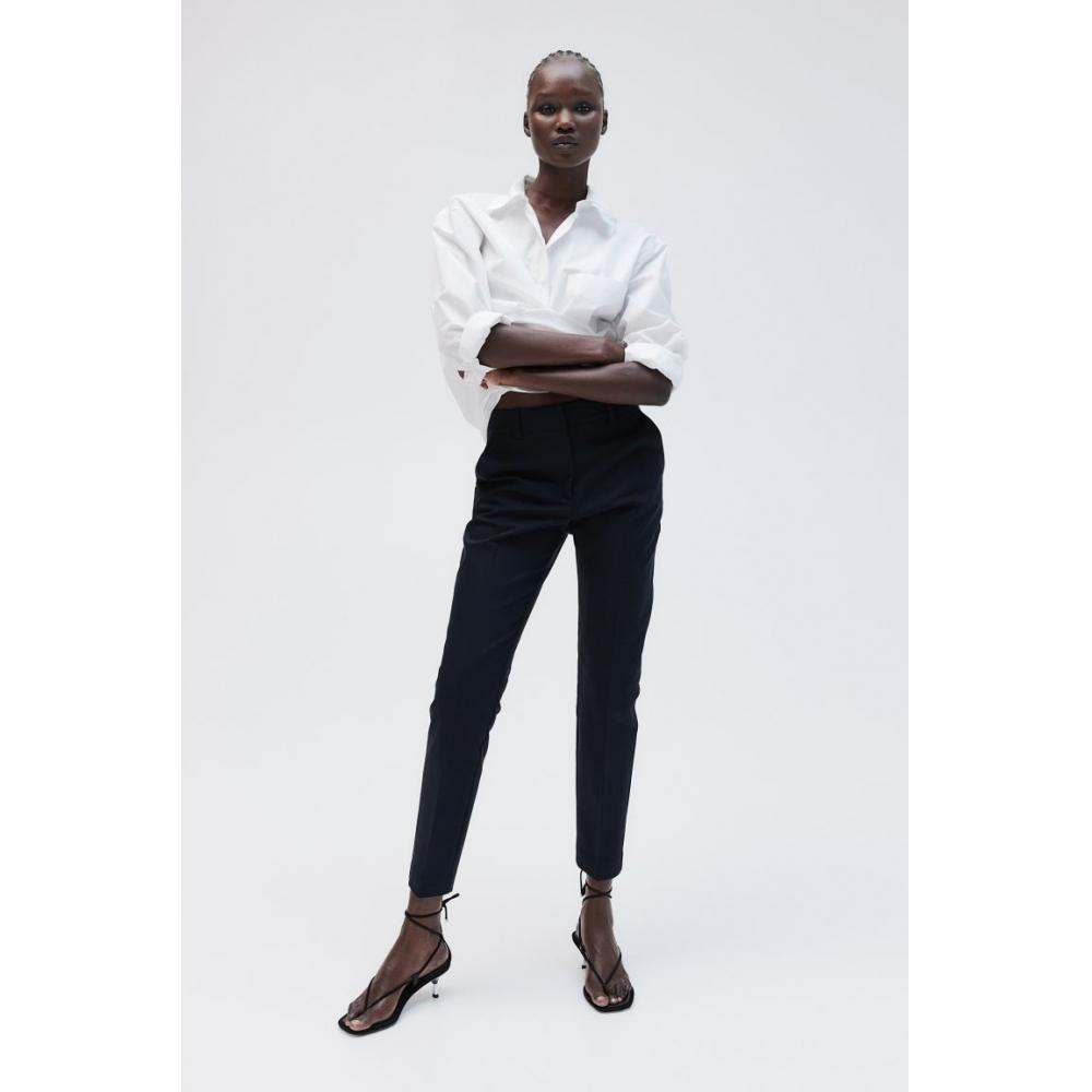 

H M cigarette pants navy