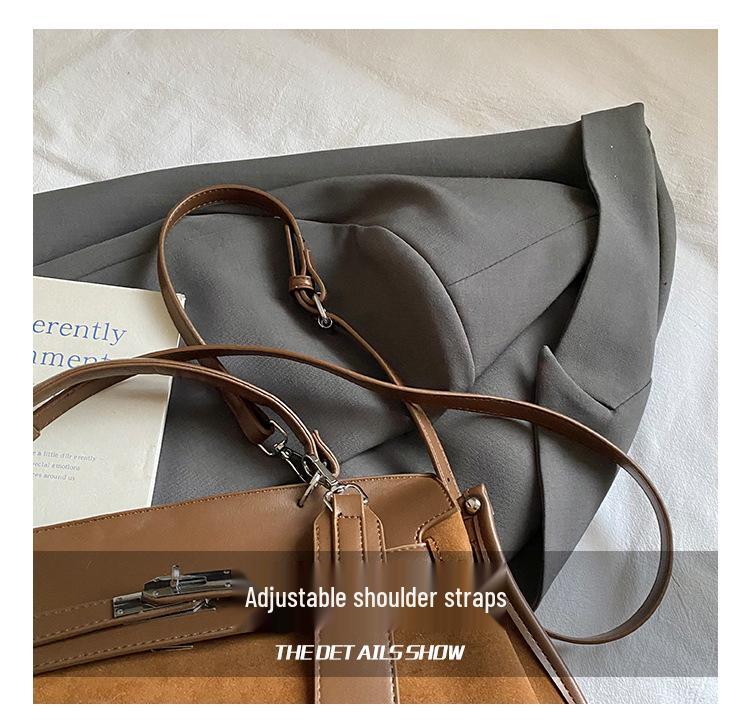 Women's Retro Frosted Leather Crossbody Handbag - Luxury Kelly Bag