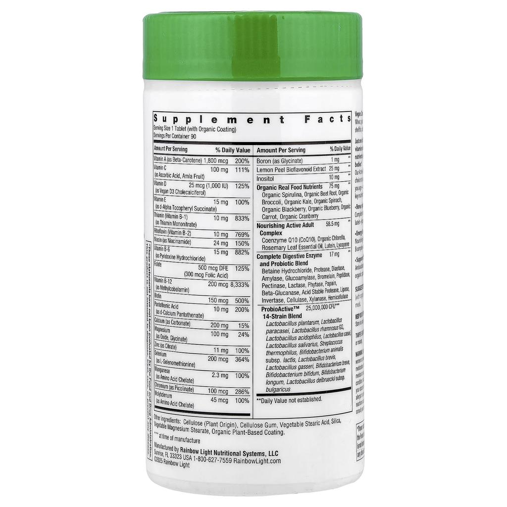 Rainbow Light Active Adult 50+™ CoQ10+, 90 Tablets