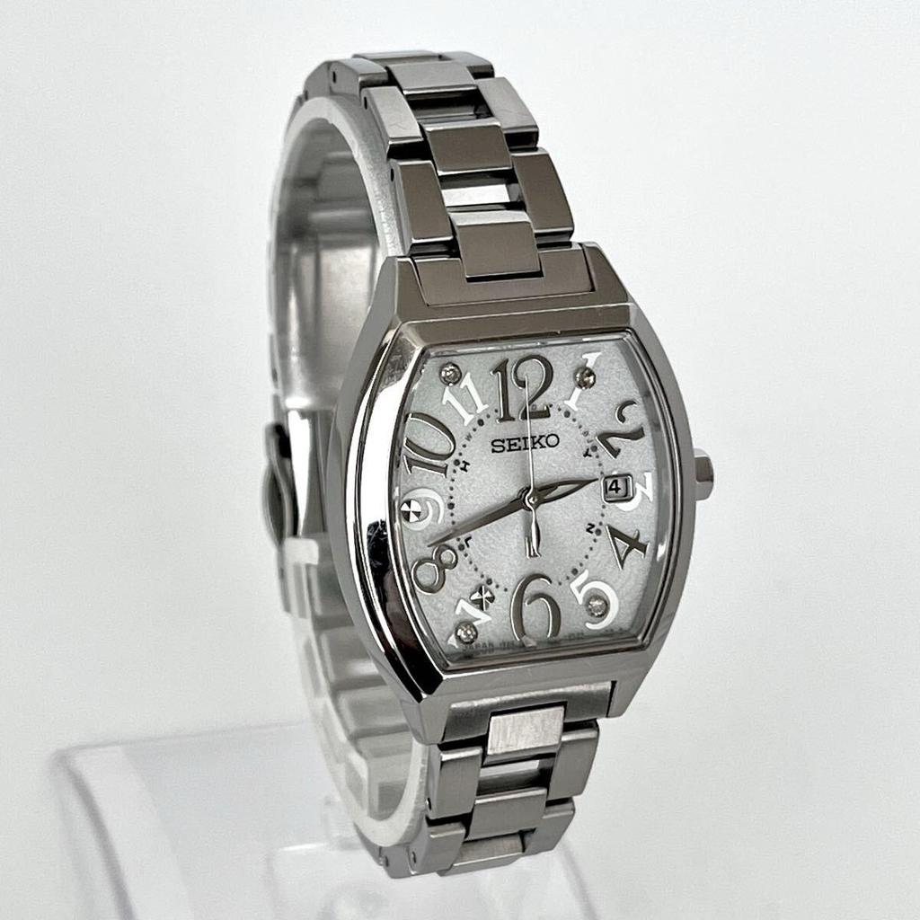 [In Operation] Polished Seiko SEIKO LUKIA Women's Watch Radio Solar Good Condition Silver Dial S2449