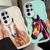 Soft Phone Cover Case for Samsung Galaxy S24 S20 FE A25 S22 Ultra S23 Plus S21 A26 S25 A54 A36 A24 A34 A55 A35 Cool Horse