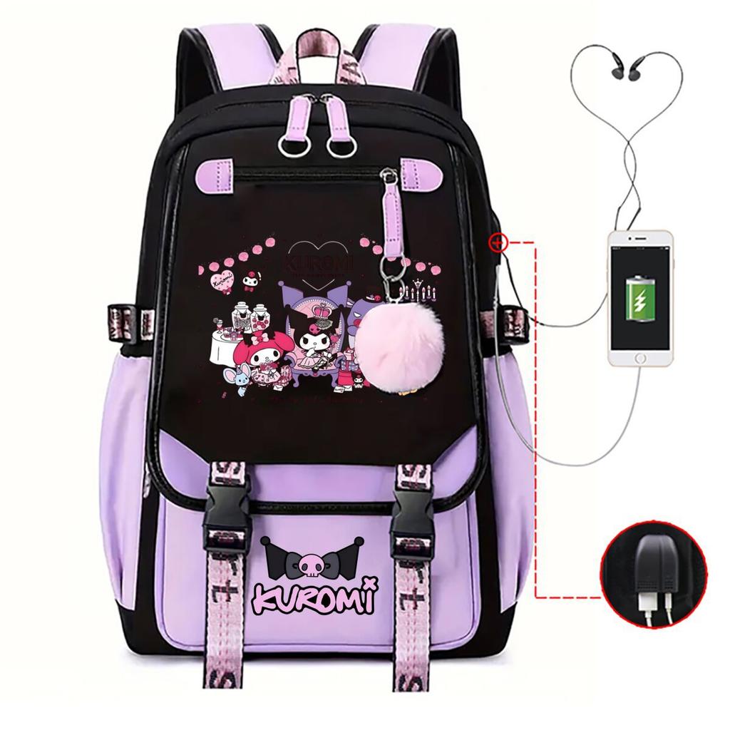 Universal Schoolbag Animation Cartoon Popularity Peripheral Printing Student Casual Backpack Multi-Function With Usb