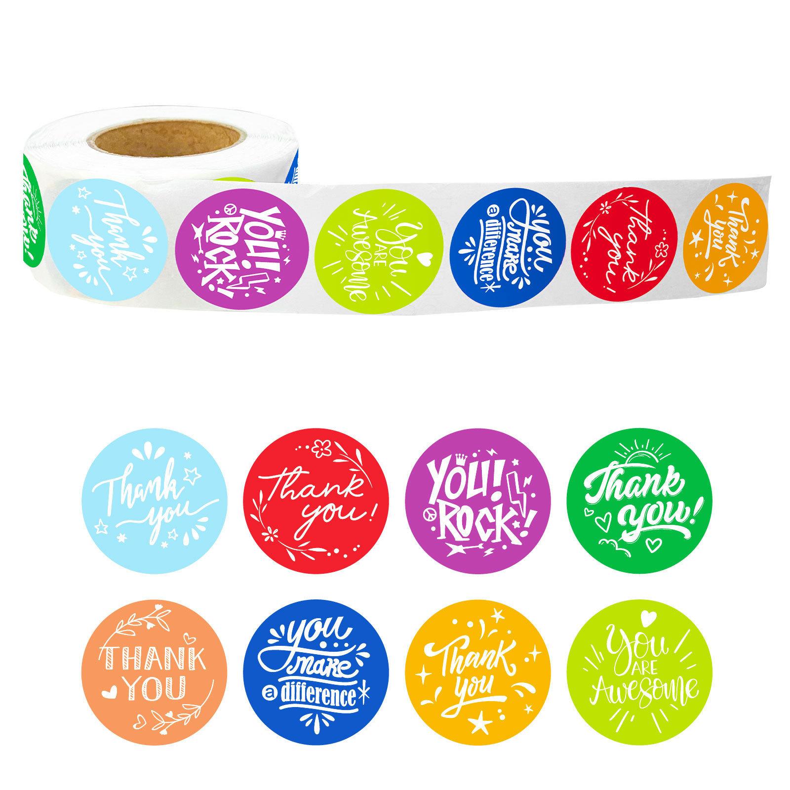 

500 Sheets/Roll English Short Sentence Sticker Roll Roll Sticker Decorative Handbook Material Self-Adhesive Sealing Sticker
