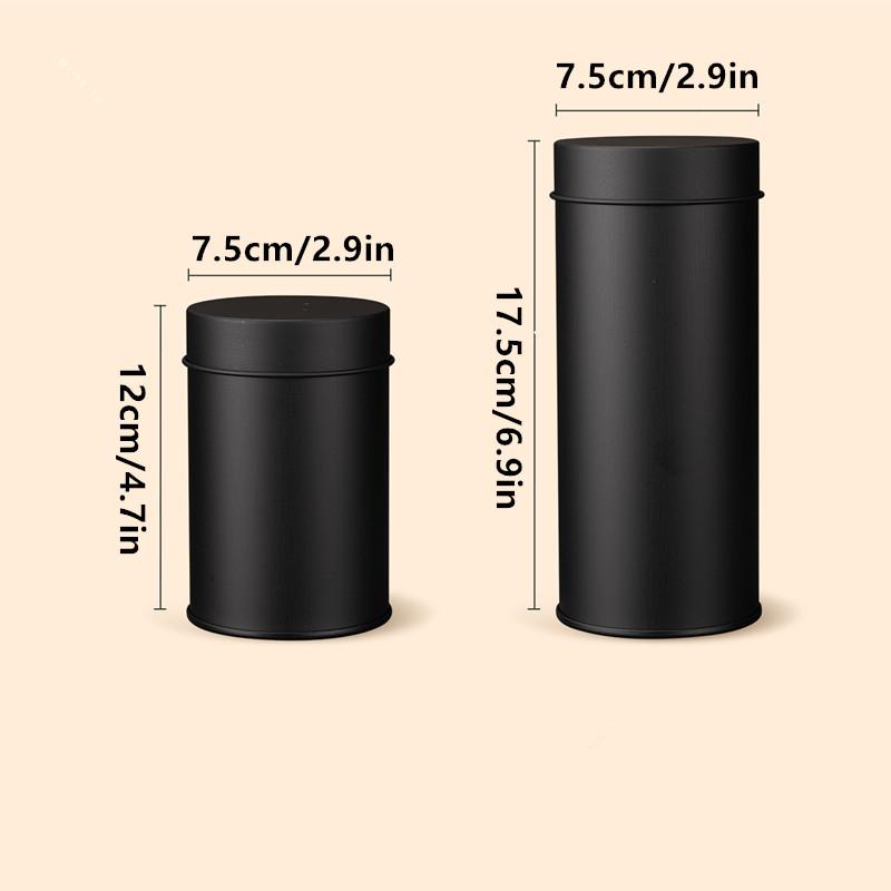Tea Tin Canister Stainless Steel Coffee And Tea Canister With Airtight Double Lids Loose Leaf Tea Storage Container Kitchen Cup