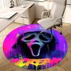 Scream Mask,Horror Movie Print Chair Mat Round Rug Office Carpet, Machine Washable, Non Slip, Suitable for Living Rooms, Bedrooms