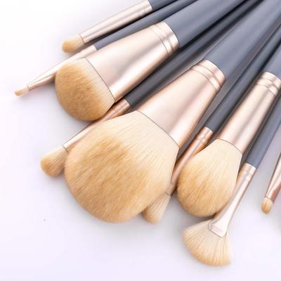 Sada 10 štětců na make-up Měkká kožešina Nástroje na kompletní make-up pleti korektor podkladový krém Whitewash štětec na oční stíny štětec na rty Nelepivý pudr za sucha a za mokra