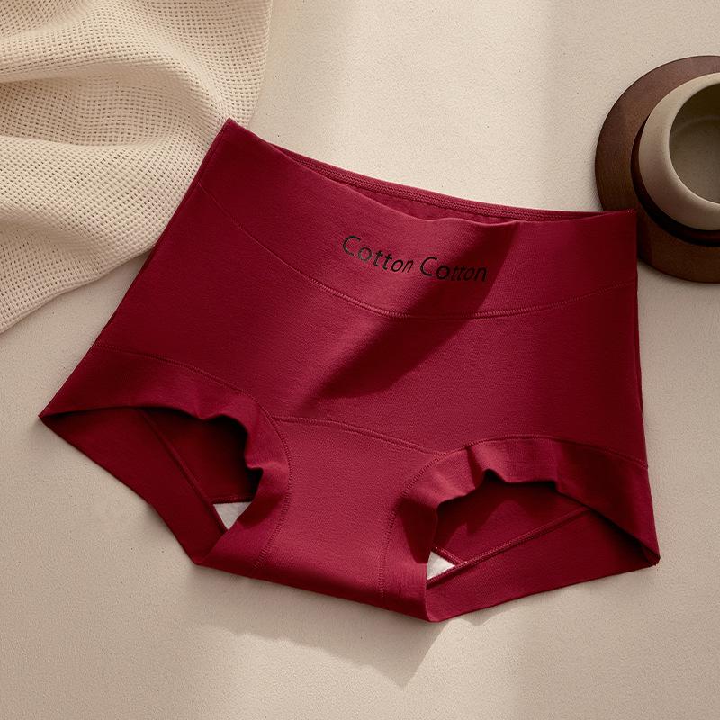 

Ladies Spring New Cotton 10A Anti Bacterial Breathable Waist Triangle Briefs XL червоний