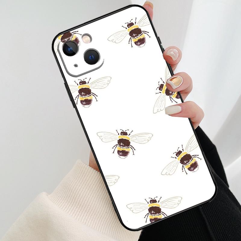 Bee Bumblebee Pattern Phone Case For iPhone 13 14 Pro Max 11 14 Pro Max 12 14 Pro Max mini 6 7 8 Plus SE 2020 Soft Cover