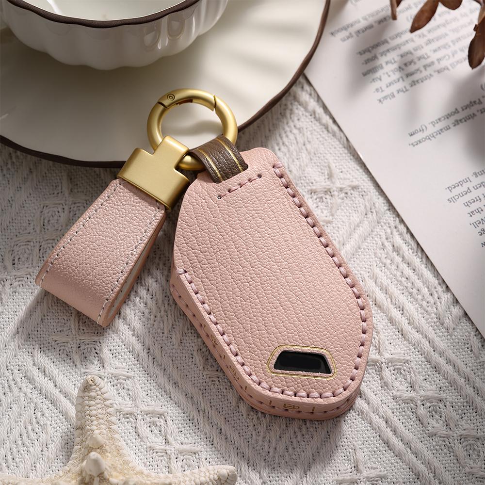 Leather Car Key Protective Cover Case for Kia EV9 Seltos Picanto Sorento MQ4 Carnival KA4 Morning K5 Carens 2024 2025 Keychian