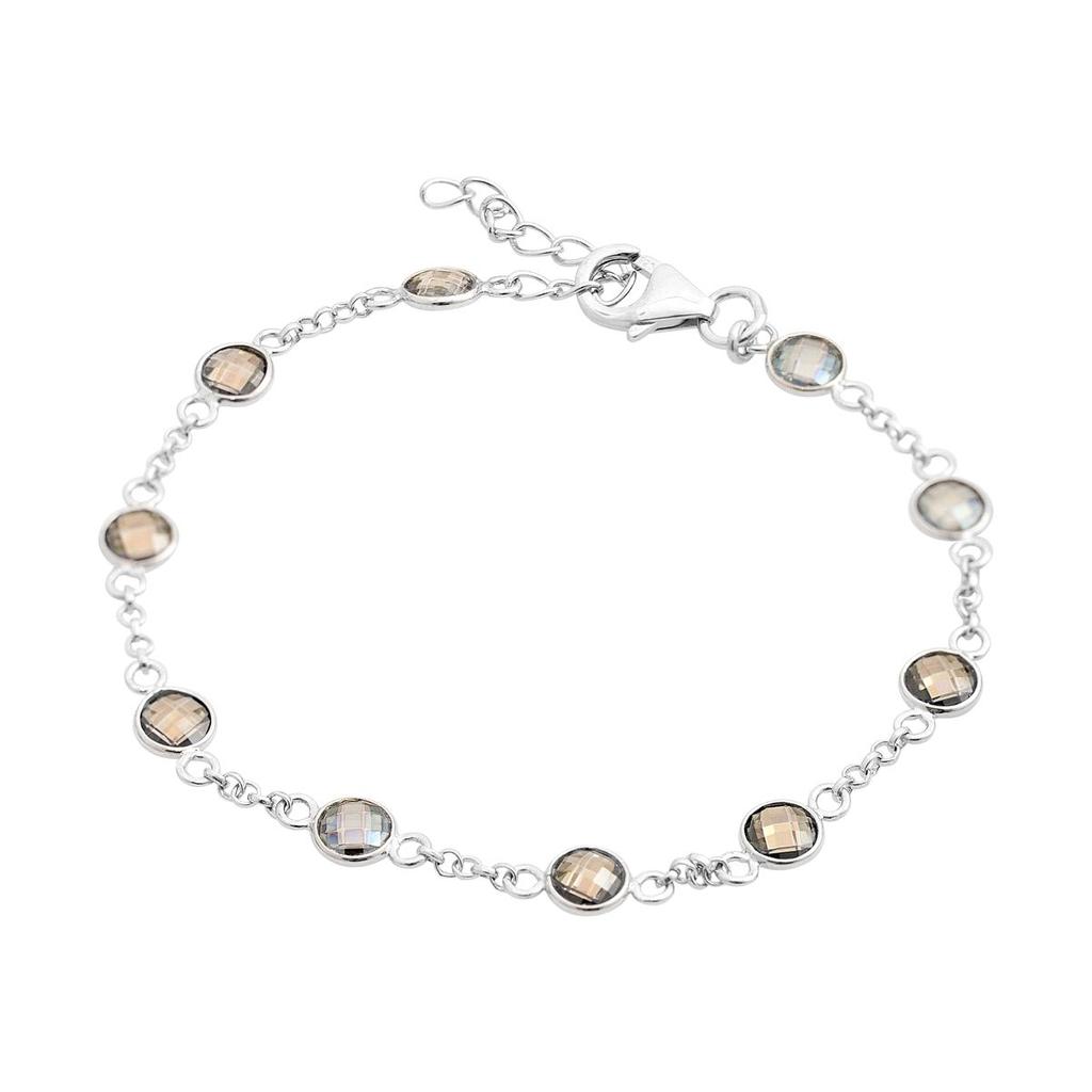 Silver Bracelet with Mystic Topaz 7.825ct, Product Weight 3.64 G (2152811)