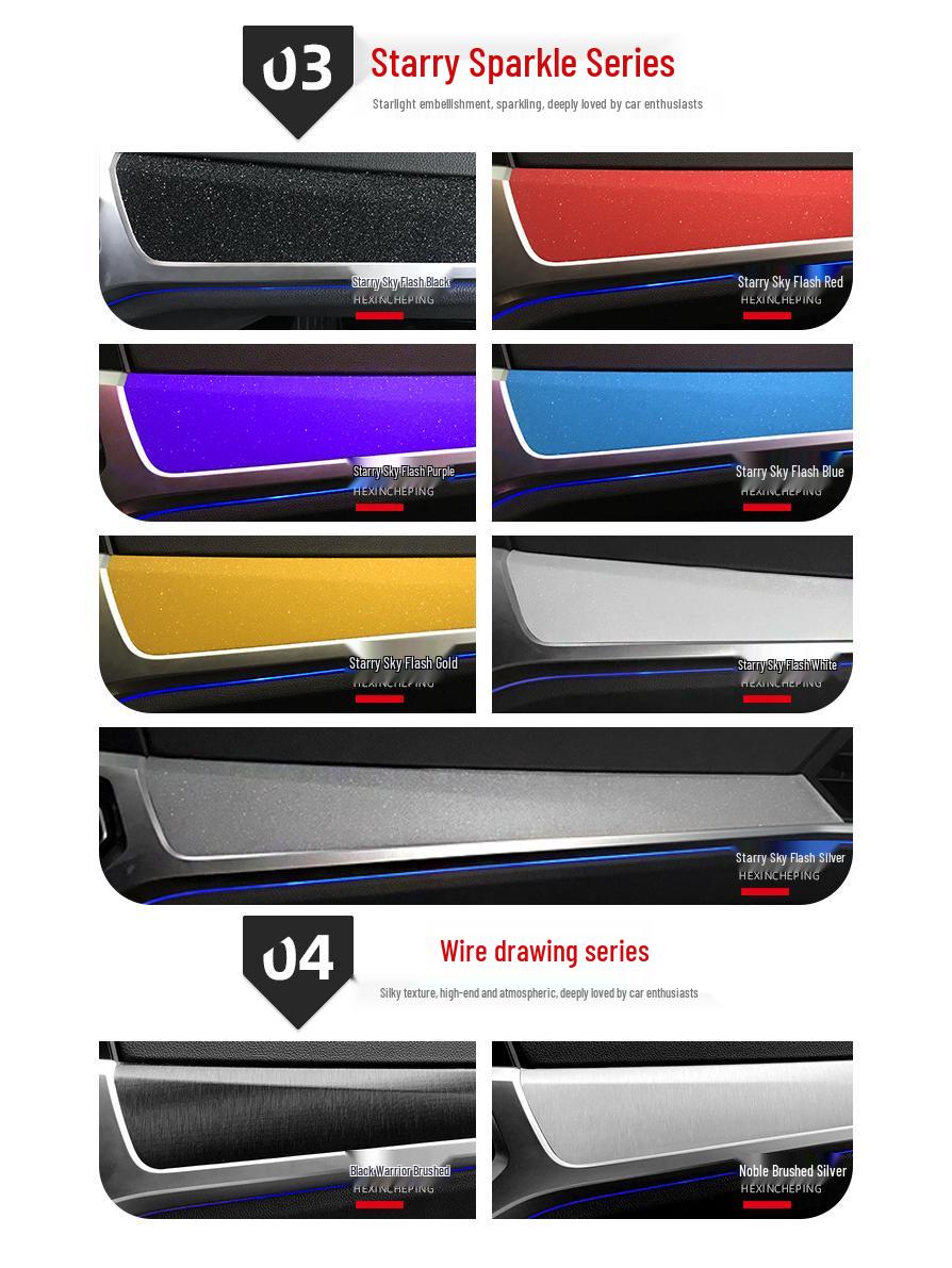 

18-21 Volkswagen T-Roc Наклейки для інтер єру Зоряне небо для консолі та важеля перемикання передач