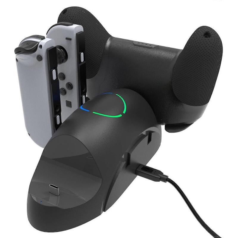 a6K SW168 Controller Charger Dock Station for Nintendo Switch Pro D3n Joy-con 6-in-1 Charging Stand 