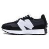 Nb 327 Retro Fabric Leather Low Top Casual Running Shoes Unisex Sneakers Black White MS327SAB