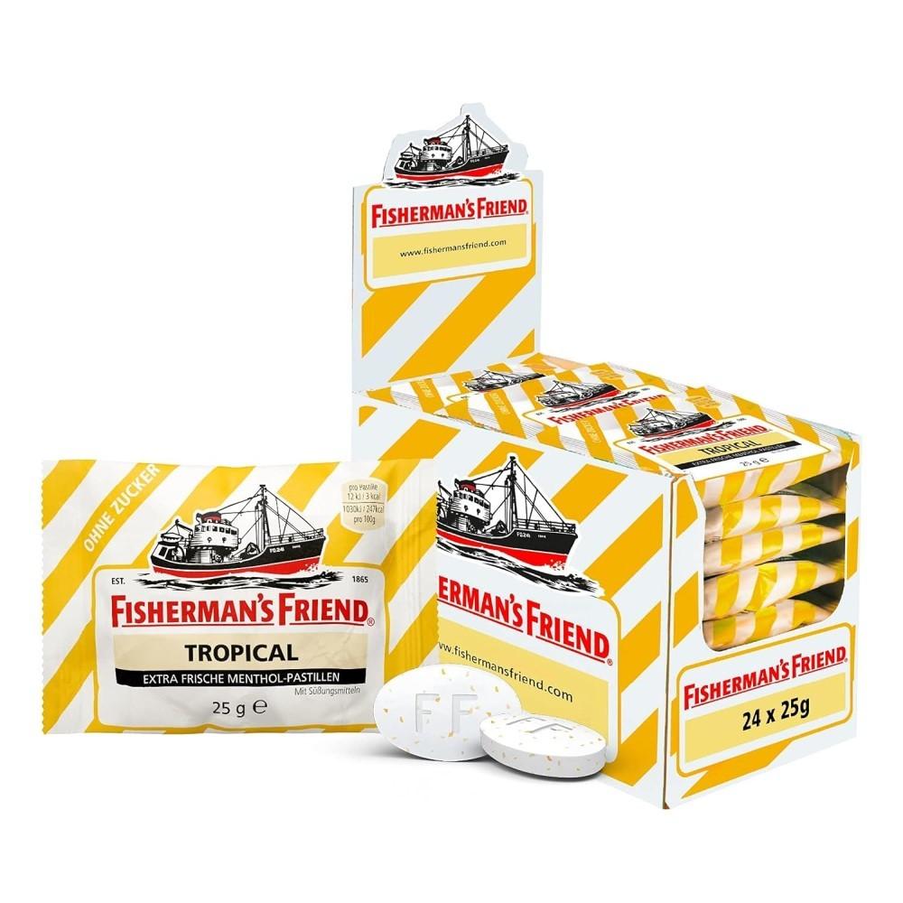 Fisherman'S Friend Sugar-Free Herb Candy Tropical 25G X 24 Pieces 1 Box