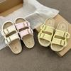 Women's slippers outside summer new casual versatile one-word slippers comfortable thick-bottomed cool slippers