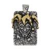 European and American Retro Poker King Clown Pendant Men's Jewelry Ins Pendant Trendy Silver Jewelry Design Women's Necklace