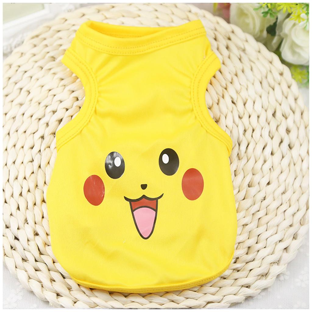 Pet Cartoon Print Vest Dog Clothes Summer Thin Cat Outfit Cute Pet Vest for Small Medium Large Dogs
