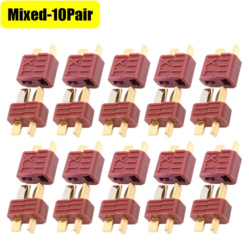 XT Plug Male & Female Connectors 2-pin High Power Connector Gold-Plated for LiPo Battery RC Car Model Making Assortment Kit