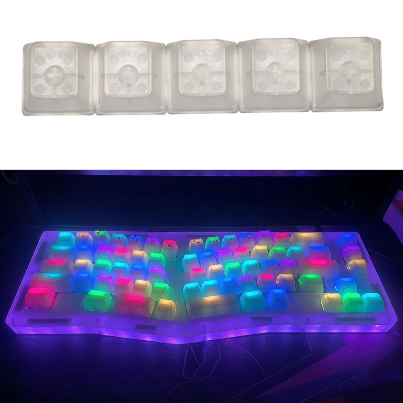 CherryProfile Blank Keycaps ABS Frosted Transparent Translucent R4 Keycap for Mechanical Keyboard Switches 5/10PCS