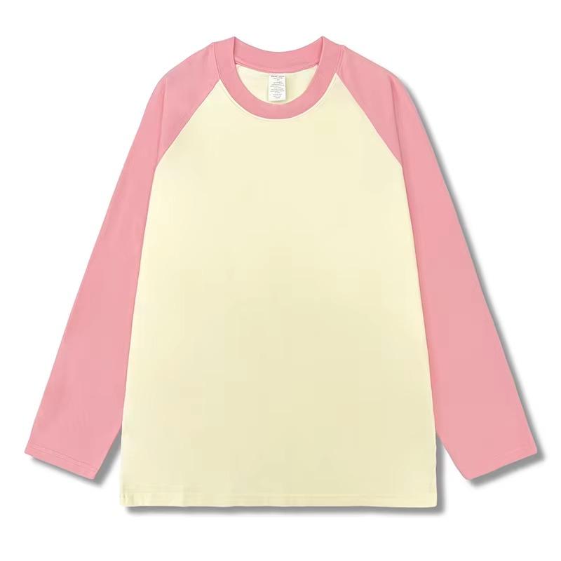 Female Loose Long Sleeve Tees Women's Autumn Winter Fashion O Neck T-Shirt Patchwork Casual Tops Men's Clothing