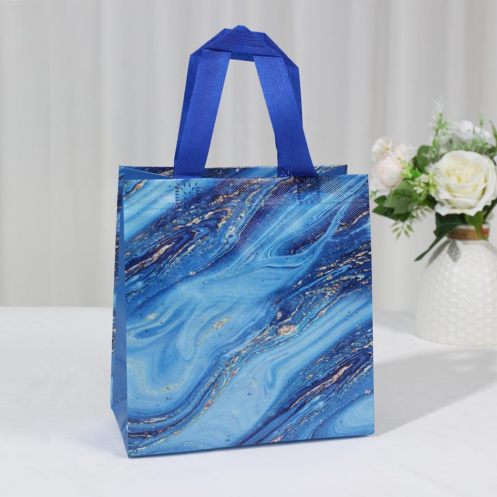 4pcs Marble Design Gift Bag Non-woven Tote Bag For Birthday Party Gift Packaging Decoration Wedding Gifts for Guest Cookies Bag