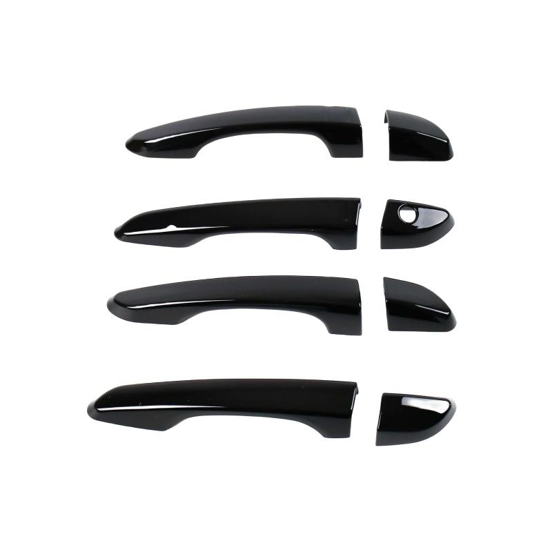 For Hyundai Tucson 2015 2016 2017 2018  Glossy Black Carbon Fiber Chrome Car Door Handle Cover Sticker Styling Accessories