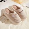 Shoes for Women Winter Home Women Slippers Furry Slippers Color Patchwork Cotton Slippers Female Indoor Non-slip Plush Slipper