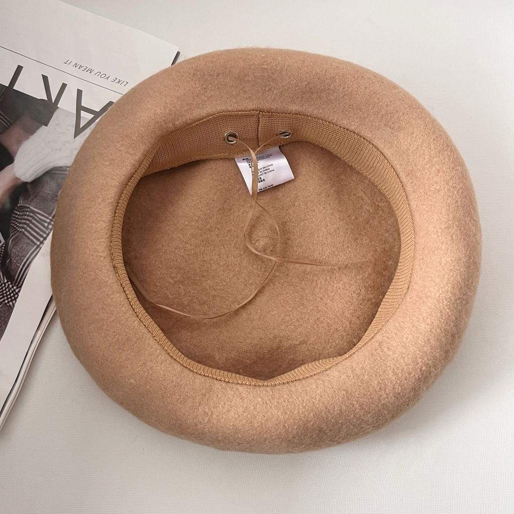 Women S Vintage Versatile Korean Style Small Face Mushroom Beret Hat Customizable