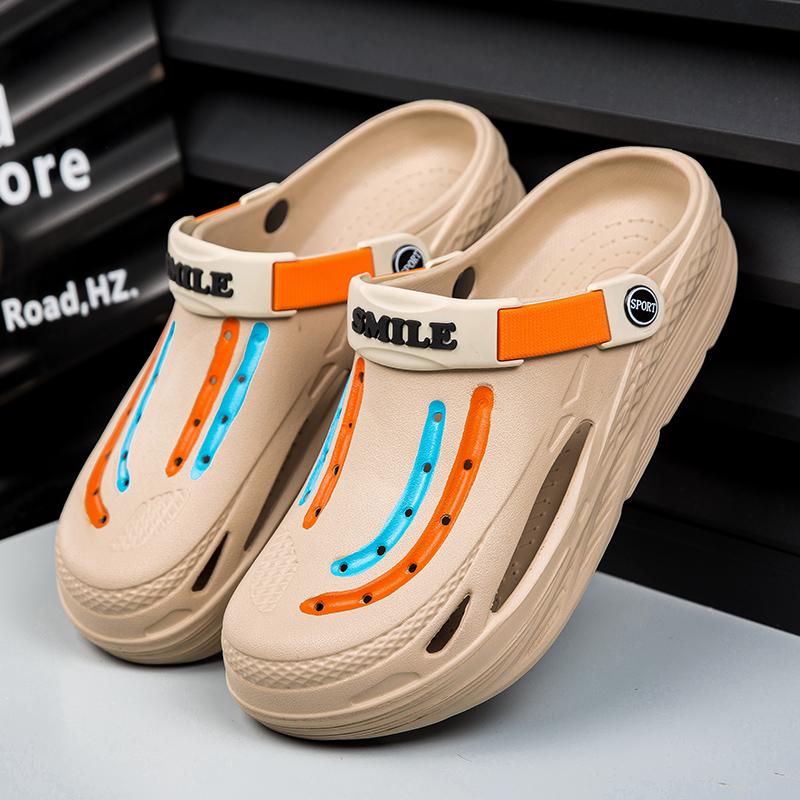 Big Size 40-45 Summer Men Sandals Slippers for Boy Designer Platform in House Slippers Outdoor Wading Beach Shoes Free Shipping