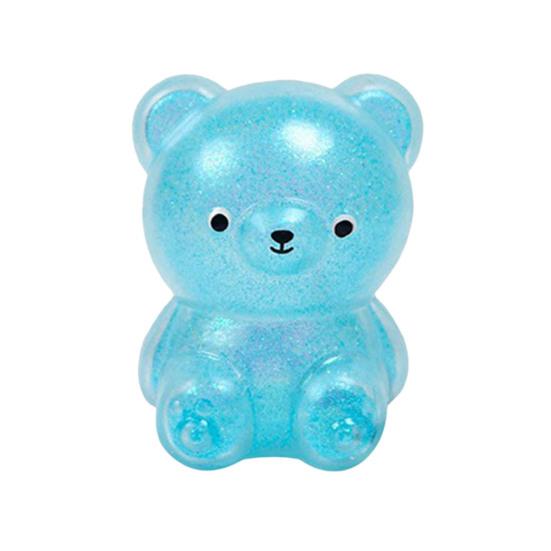 Glitter Bear Squeeze Toy Stress Relief Foam Bead Filled Bear Sensory Toy Anxiety Relieving Stress Ball Decompression Animal