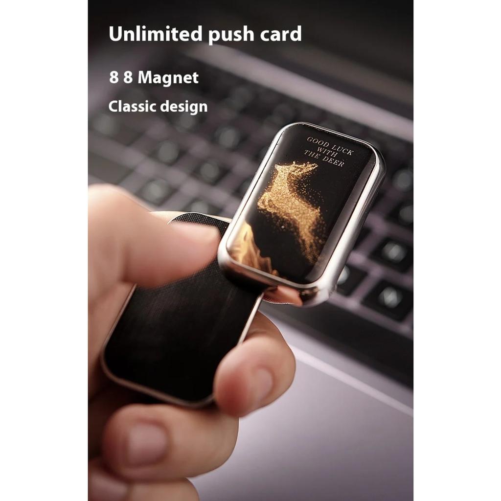 EDC Mekanisk Skyver Magnetisk Skyvekort Lindre Stress Lindringsleke Skyveplate Antistress Metall Mini Fidget Voksne Leker