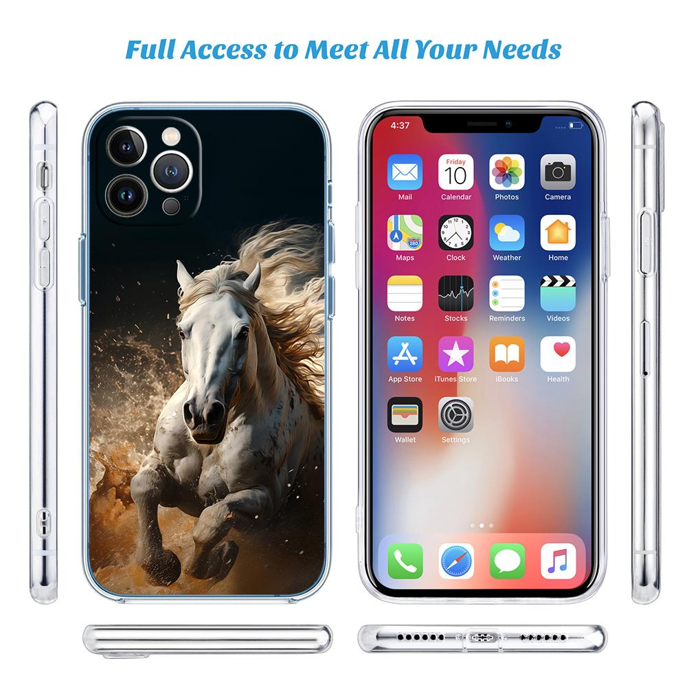 CJ53 Fine Horse Case for Motorola Moto G10 G20 G30 G31 G32 G34 G35 G41 G42 G50 G51 G52 G55 G60 G60S G62 G71 G72 G75